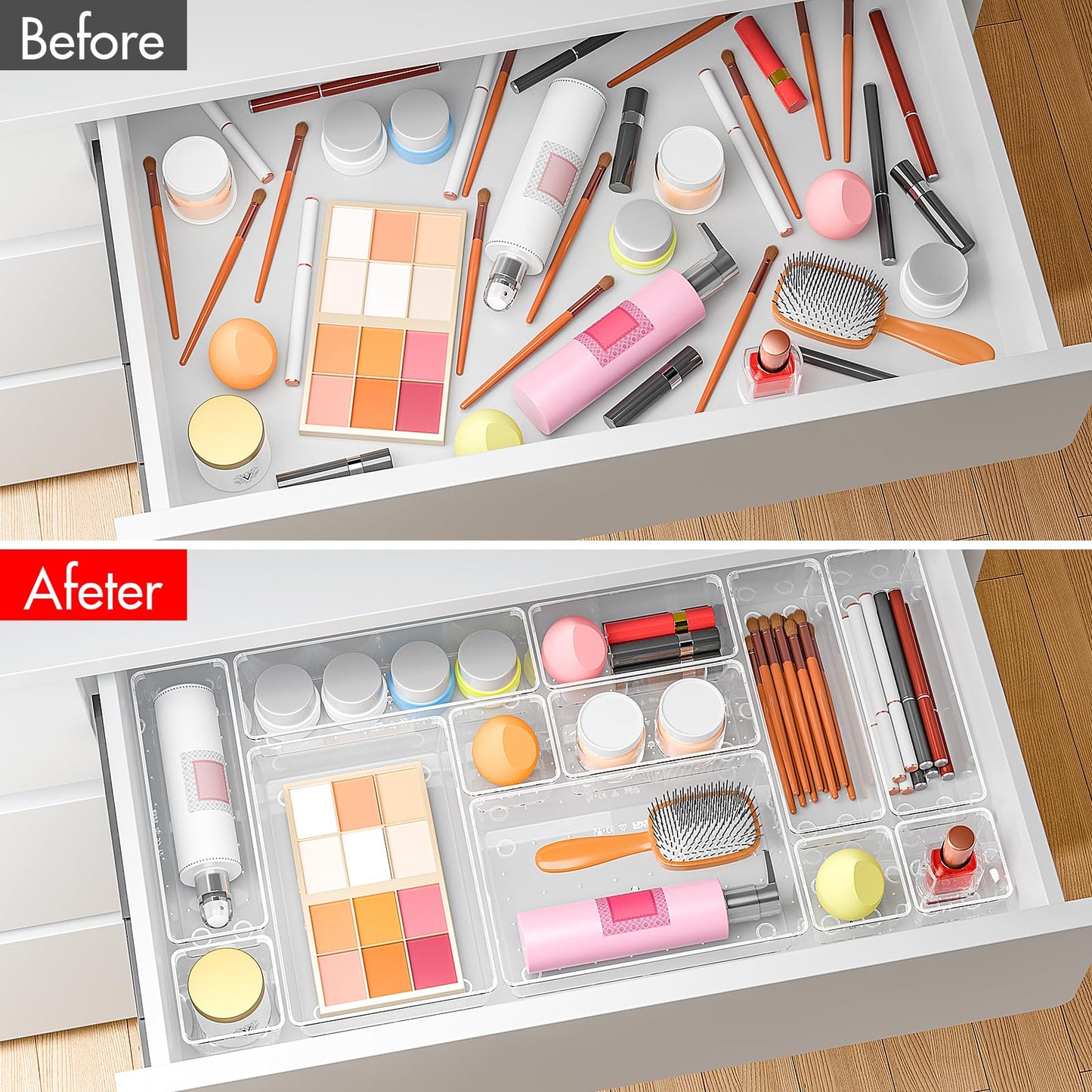 VEXTHYX 45P Clear drawer organizers
