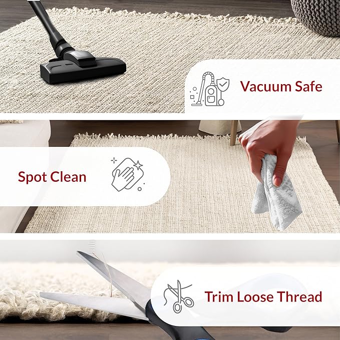 Nuloom Daniela Off-White, 2'6" x 14', Handmade, Jute, Tassel, Soft and Textured, High Traffic, Stain Resistant, Easy Clean, Durable Runner for Bedroom, Living Room, Dining Space, Foyer, Entryway