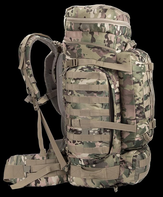 XMILPAX Large Military Backpack Army Rucksack Tactical MOLLE Pack for Camping Backpacking Hunting Bushcraft Adventure 70L…