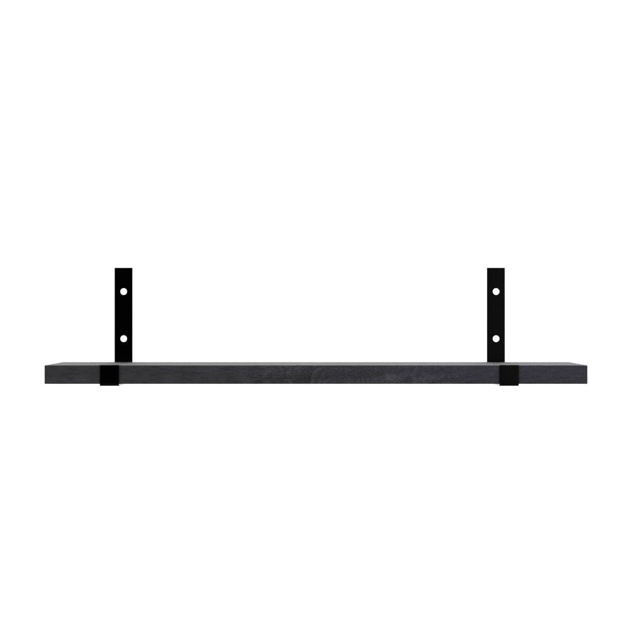 Fixwal Floating Shelves for Wall, Black Shelves Wall Mounted, Rustic Wood Wall Storage Shelves for Bedroom, Living Room, Kitchen, Bathroom, Home Decor (Set of 5 Black)