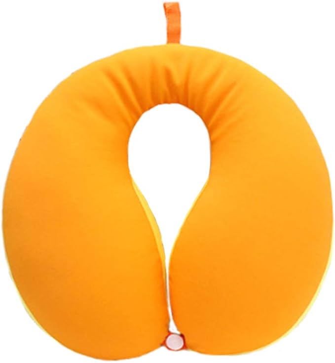MOOB Kids Neck Pillows for Travel U-Shape Headrest Air Cushion Child Car Seat Head Support Traveling Gifts for Toddler & Children Car Seat Head Support Toddler Pillows Yellow