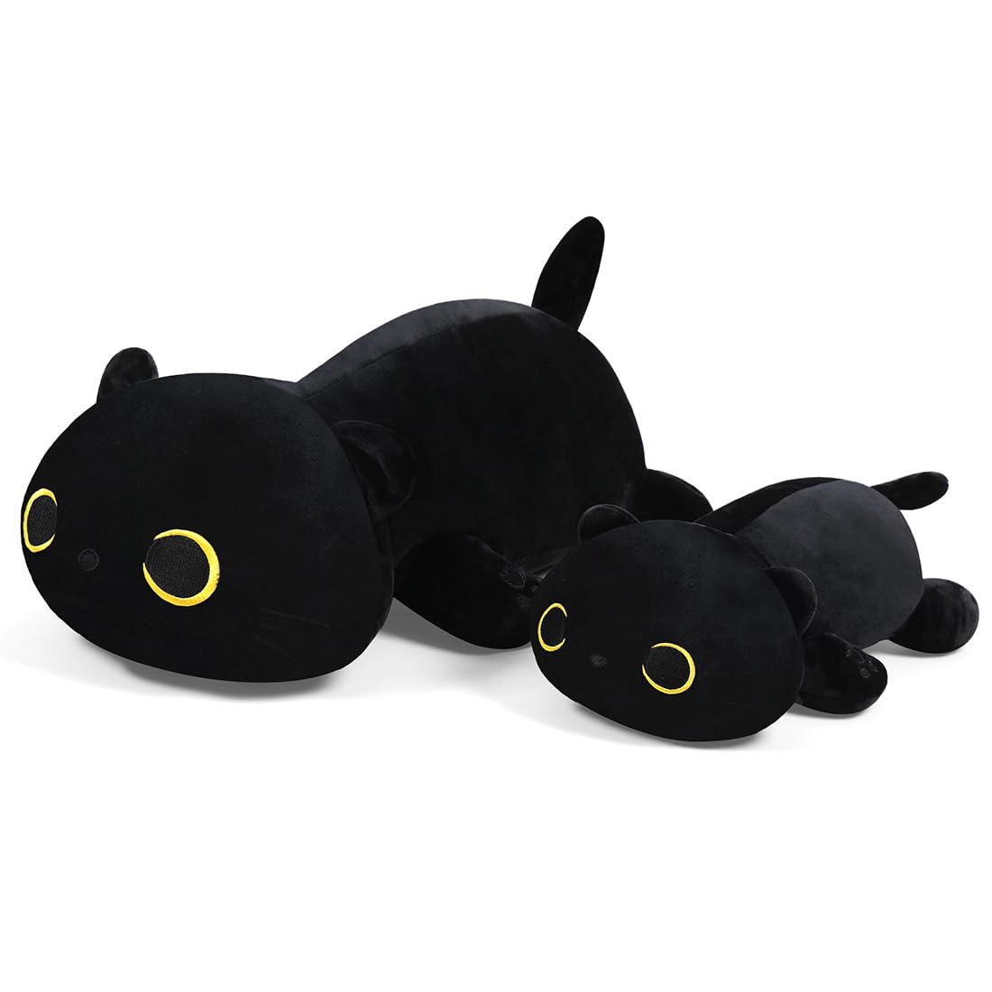 MIAOHAHA 11.8in Plush Cat Toy Plush Pillow Stuffed Animal Cat Toy Cute Plushies Kids Plush Toy Pillow(Black Cat,30cm/11.8in)