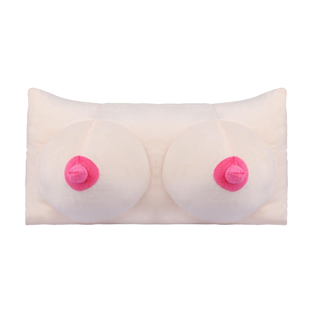 ITODA 3D Boobs Breasts Pillow Cushion, Funny Throw Pillow Home Bedroom Decor Cushion Soft Stuffed Sleep Creative Sleeping Backrest Night Hilarious Gag Gift