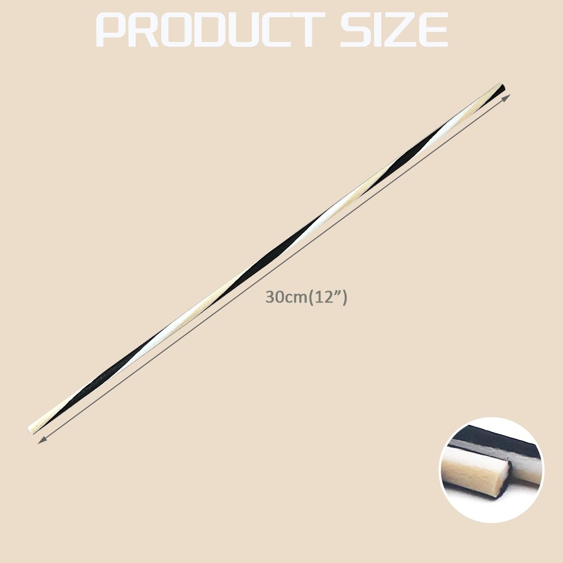 12 Inch Diffuser Sticks - Rattan Fiber Sticks for Essential Oil Aroma Diffuser, Long-Lasting Aroma Diffuser Replacement Sticks 60Pcs