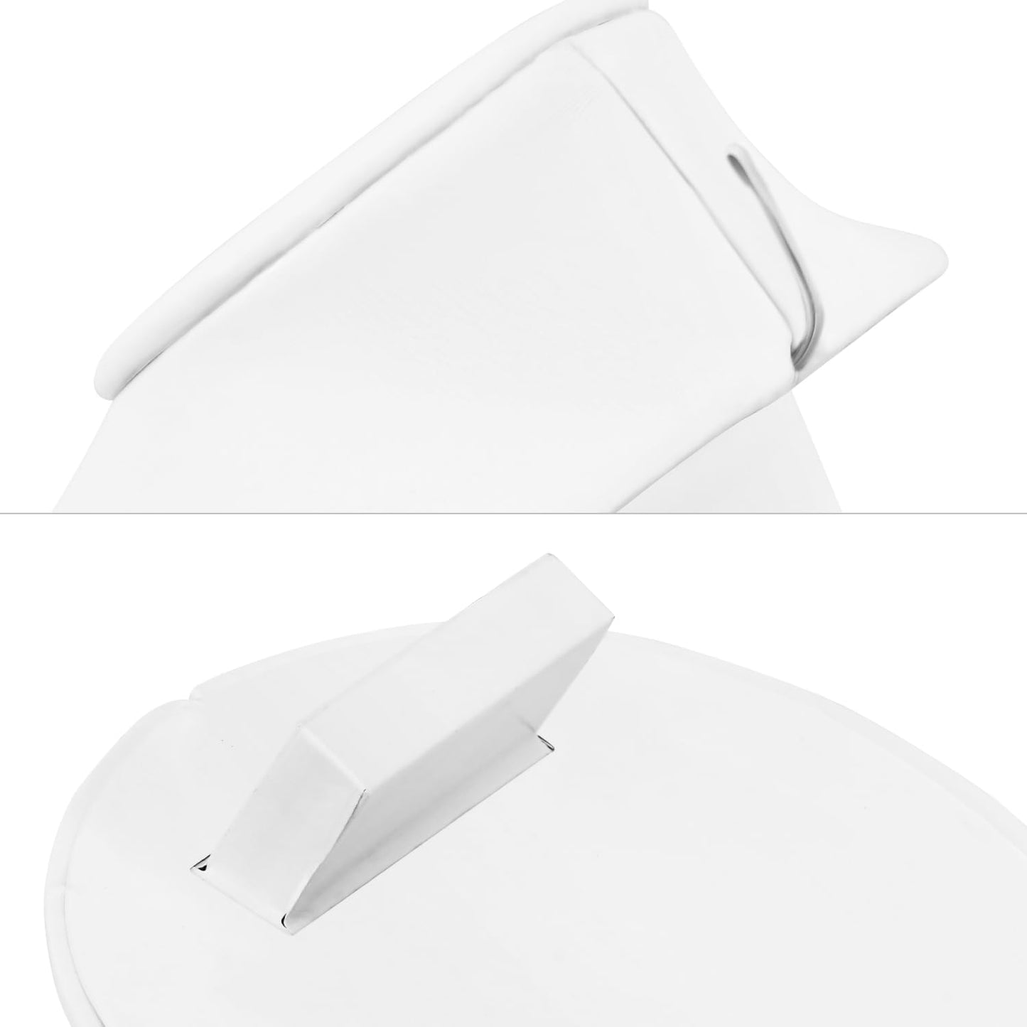 MOOCA Premium Faux Leather Necklace Lay Down Display Stands - Set of 2, Elegant Jewelry Holder, Stand, and Organizer for Necklaces, White Color