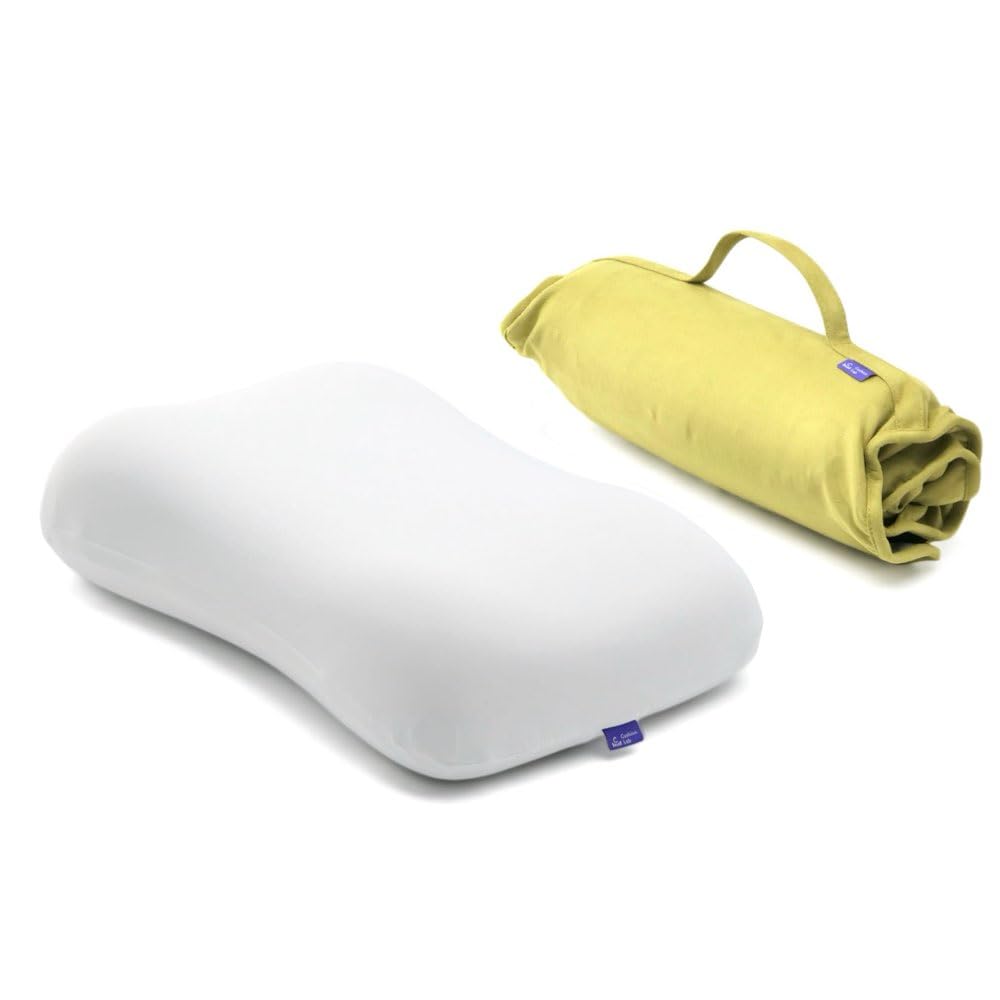 Cushion Lab Travel Deep Sleep Pillow – Compact Memory Foam Neck Pillow for Sleeping, Portable Pillow for Hotels, Camping, Side & Back Sleepers, On-the-Go – Spark