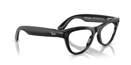 Ray-Ban Meta (Gen 1), Skyler, Shiny Caramel | Smart AI Glasses for Men, Women-12 MP Camera, Open-Ear Speakers for Audio, Video Recording and Bluetooth-Transitions® Amethyst Lenses-Wearable Technology