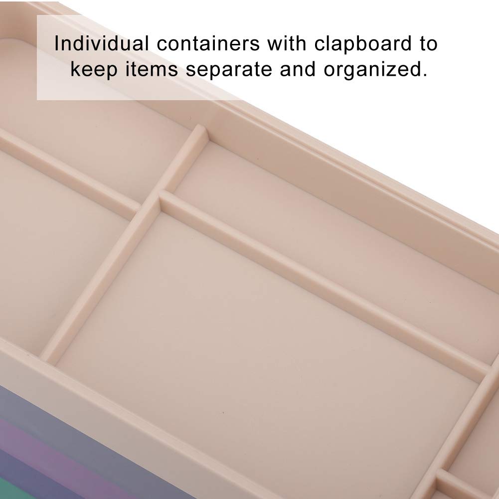 Watch Part Storage Box Watch Parts Keeper, 5 Layers Watch Accessories Organiser Case, Watch Parts Storage Box Watch Tools Storage Container Watchmaker Repair Tool Set(Rectangle)