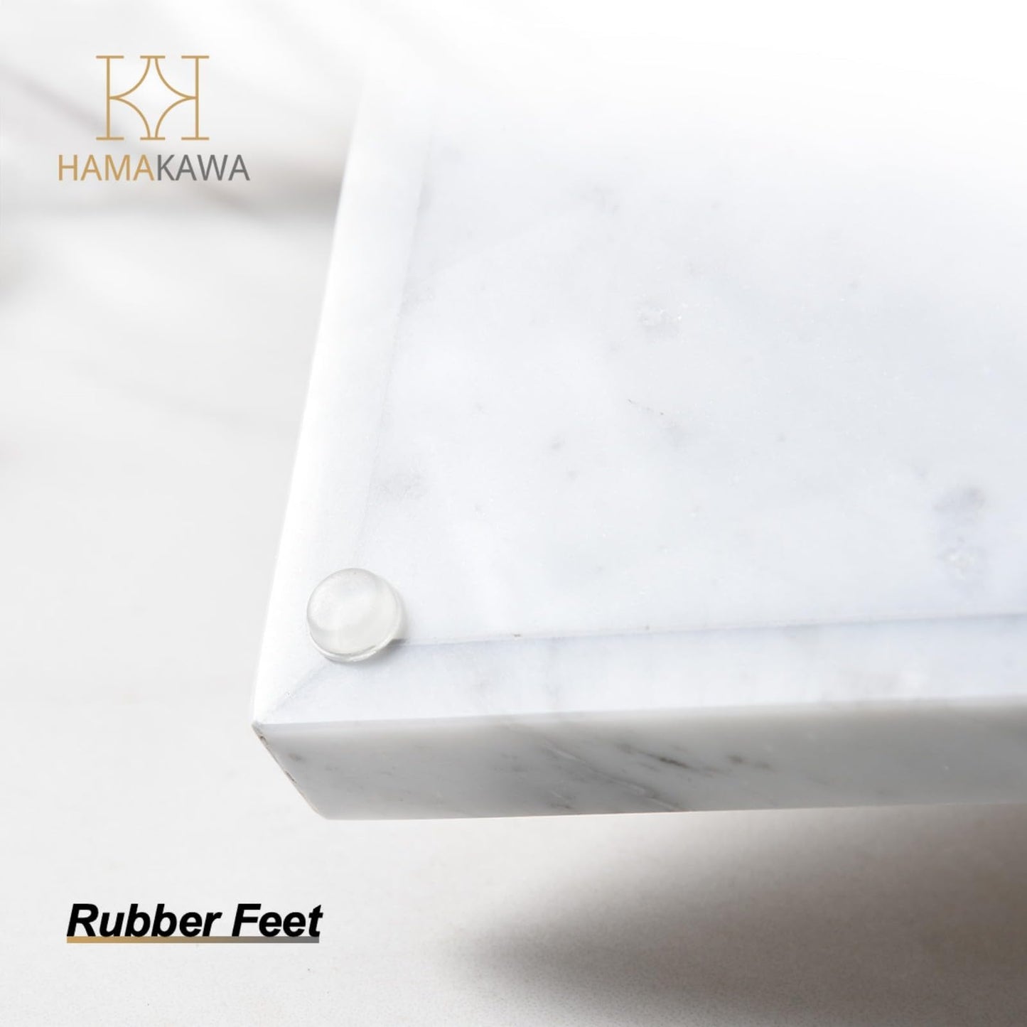HAMAKAWA White Marble Vanity Tray, Real Natural Bathroom Tray 12 inch, Carrara White Stone Sink Trays, Large Perfume Trays, Countertop Organizer for Kitchen Counter, Dresser, Toilet Tank Top