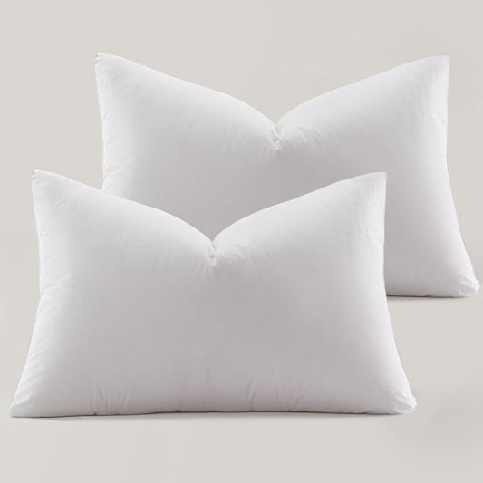 Globon Ultra Soft Down Pillow Standard Size Set of 2, Premium Down Filled Bed Pillow for Sleeping, 100% Cotton Shell 500 Thread Count 700 Fill Power, Hotel Collection Down Feather Pillow 20" x 26"