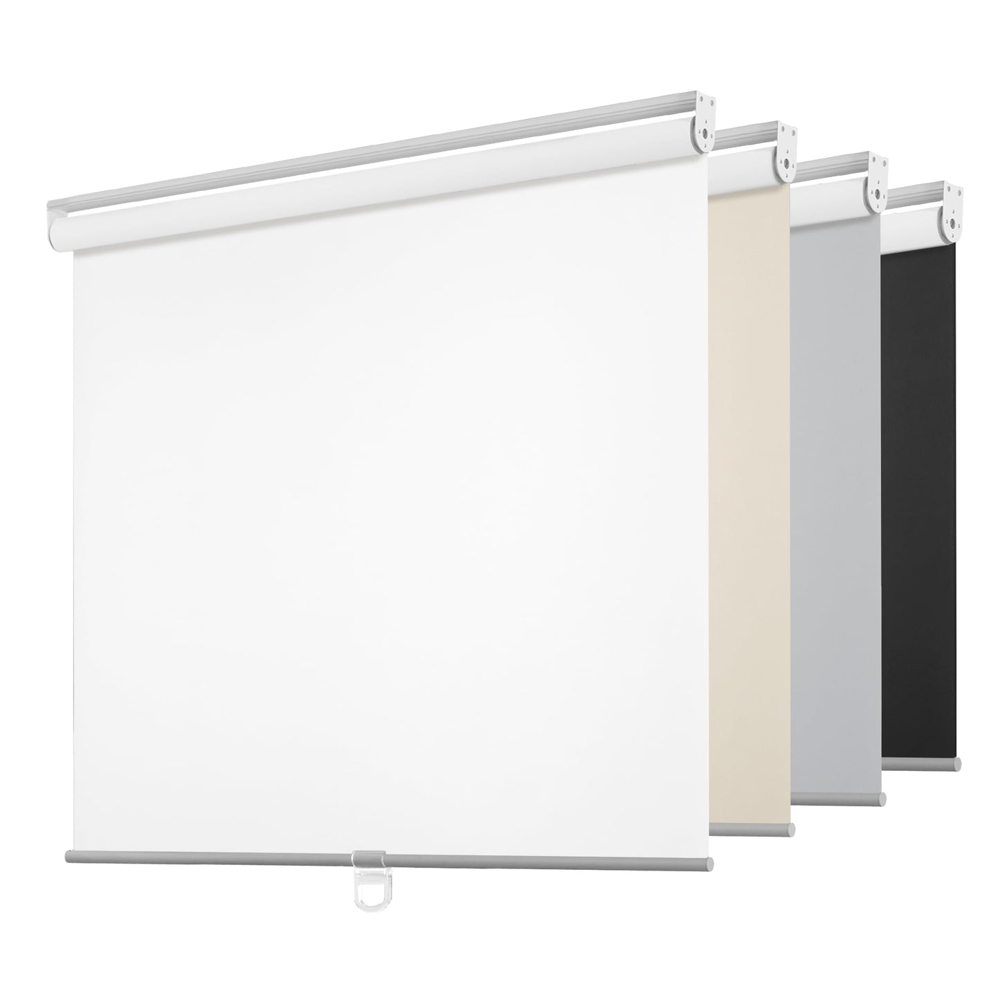ChrisDowa Cordless Free-Stop 100% Blackout Blinds for Windows, Roller Windows Shades with Thermal Insulated, UV Protection Fabric for Living Room, Office and Home.White,40" W X 72" H