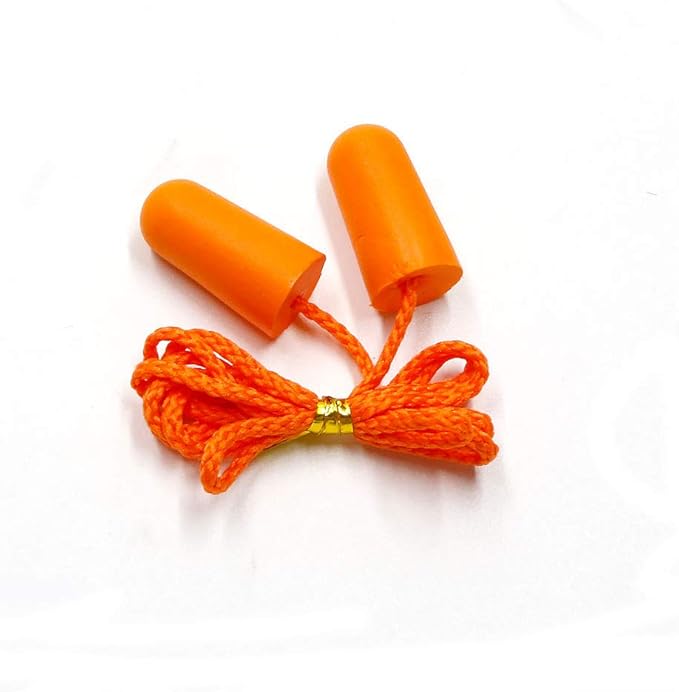 20 Pair Foam Ear Plugs with Cord - Soft & Comfortable Ear Protection - Disposable Ear Plugs Individually Wrapped with Noise Cancelling up to 32dB - Ideal for Sleeping Construction Shooting Sports