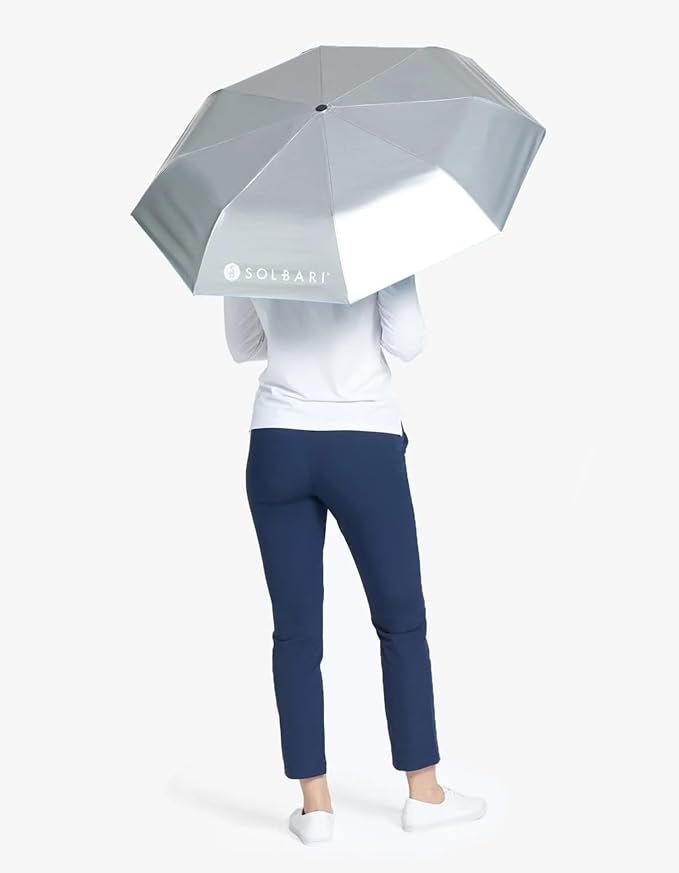 Solbari Compact Sun Protective Umbrella UPF 50+ UV Protection, Ultra-Light & Travel-Friendly, Reflective Sun Protection for Beach, Picnics, & Outdoor Festivals