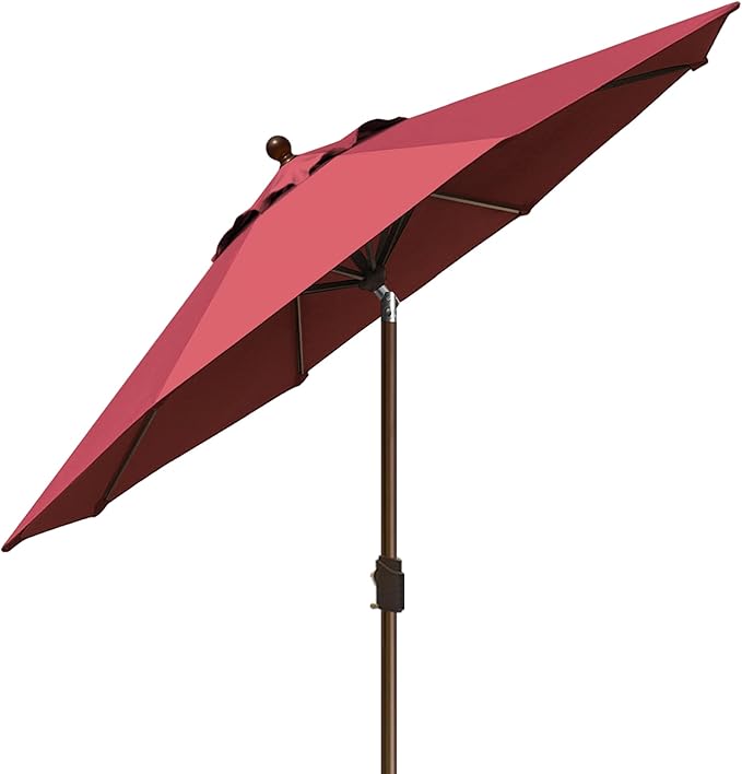 EliteShade USA 10-Year-Non-Fading 9Ft Market Umbrella Patio Umbrella Outdoor Table Umbrella with Ventilation, Burgundy