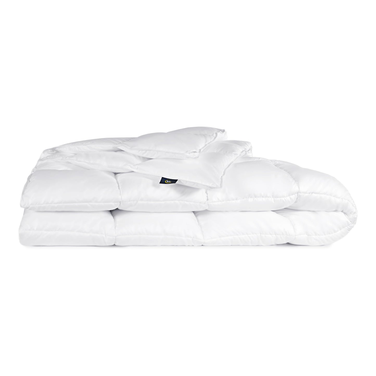 Serta Down Illusion Extra Warmth Hypoallergenic Down Alternative Comforter with Corner Loops, Twin/Twin XL, White