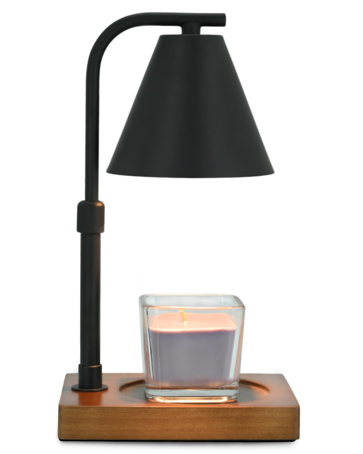 Candle Warmer Lamp with Timer for Women Candle Warmer Height Adjustable, House Warming Gifts New Home Decor, Wax Melt with 2 Bulbs 1-Black