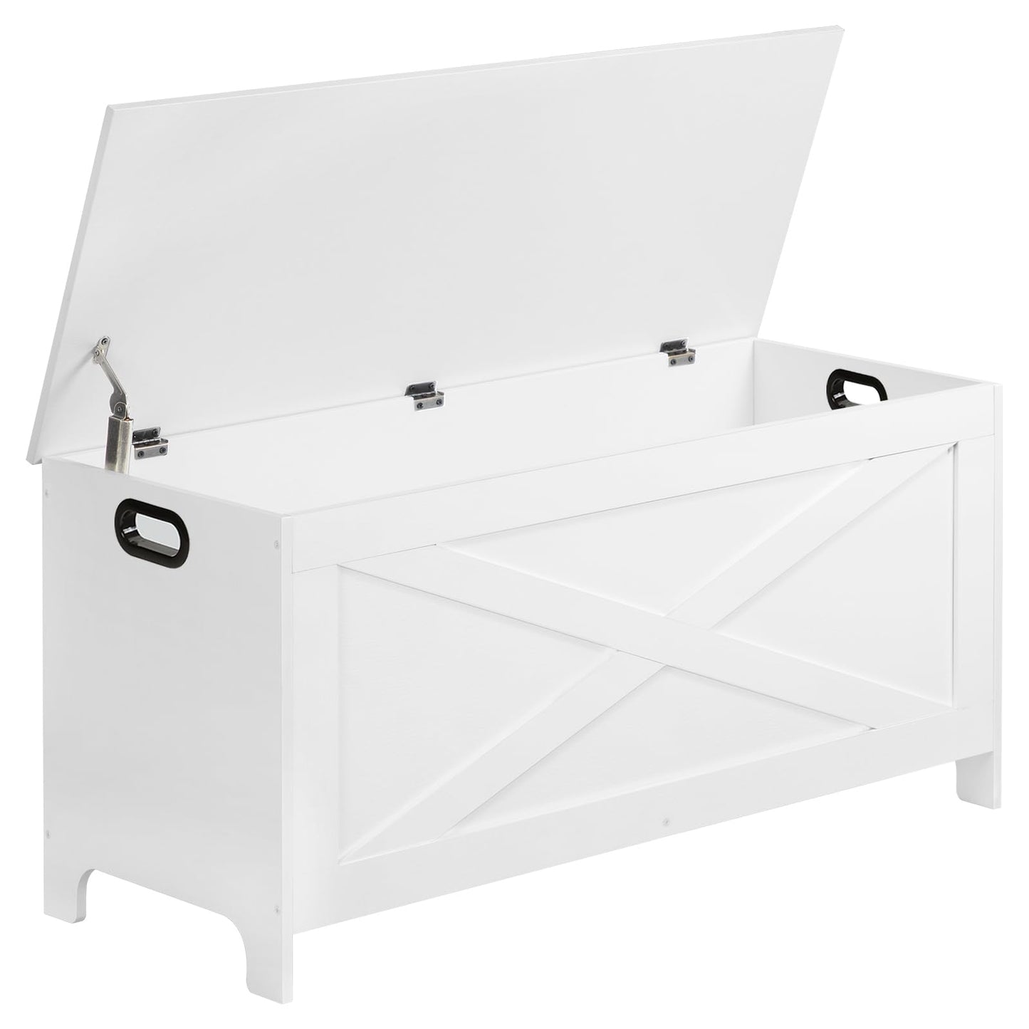 MAHANCRIS 39.4" Storage Chest with Lid, Entryway Storage Bench with Safety Hinges, Large Toy Box for Bedroom & Living Room, Sturdy Toy Storage Organizer, White SCWT48101Z1