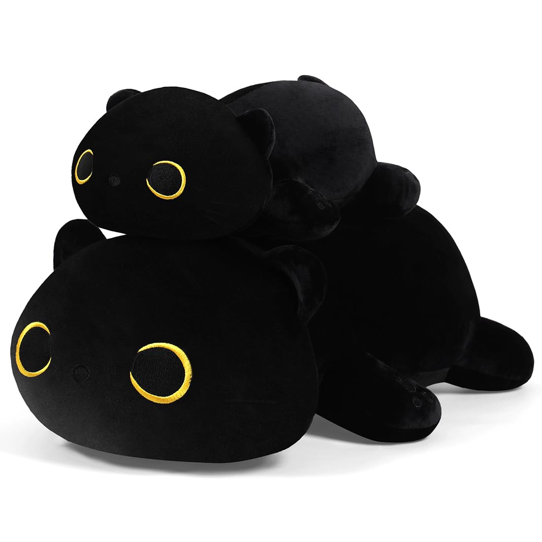 MIAOHAHA 11.8in Plush Cat Toy Plush Pillow Stuffed Animal Cat Toy Cute Plushies Kids Plush Toy Pillow(Black Cat,30cm/11.8in)