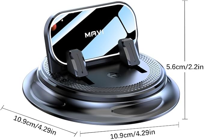 Holidaydeer 360° Rotatable,Car Phone Holder Mount,Silicone Phone Mount for Car Dashboard, Hands Free Cell Phone Holder Car Compatible with iPhone 16 15 14 13 12 Pro Max All Smartphones
