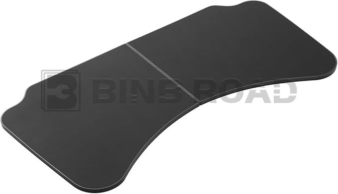 BINB ROAD Car Folding Tray Table Leather Compatible with Tesla Model 3 Y – Multi-Use Dining Tray & Laptop Stand, Fits Front Driver & Passenger Seats,Black