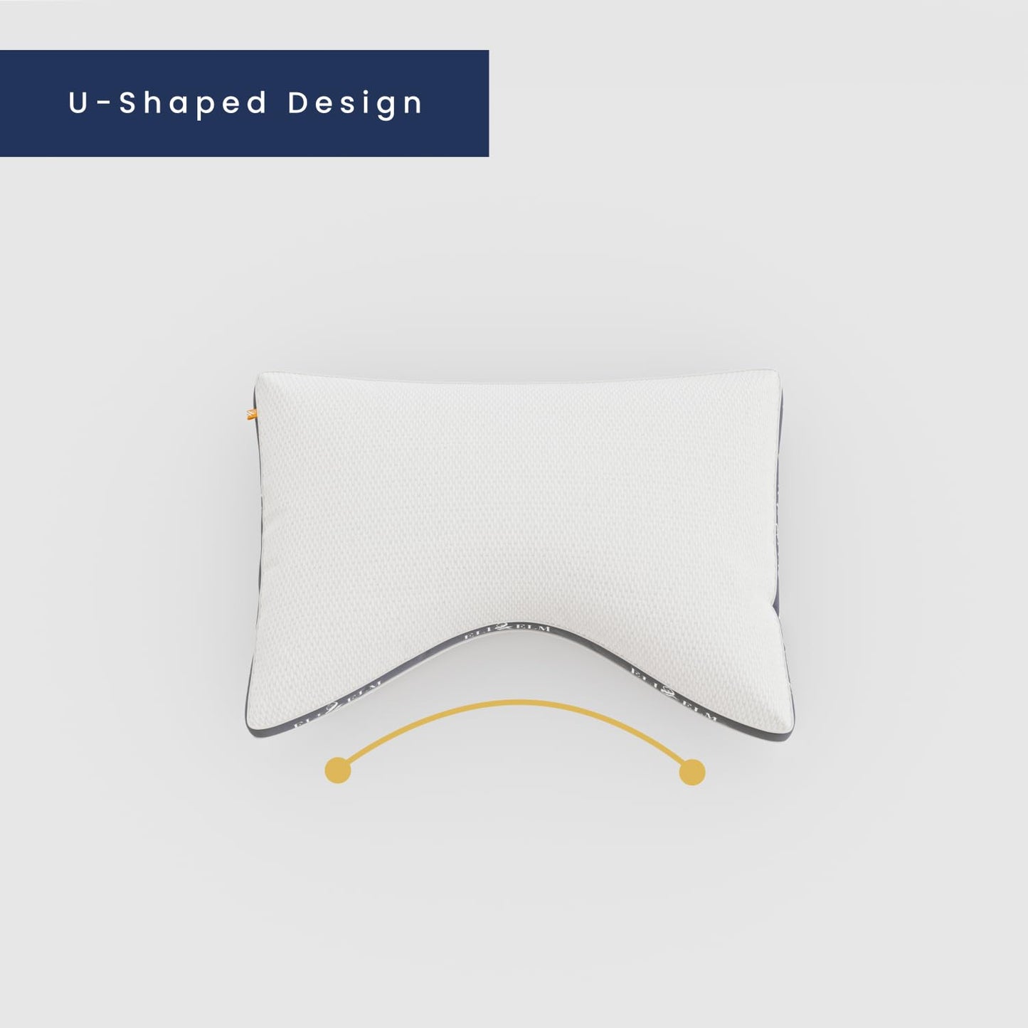 Eli & Elm Best Ergonomic Side Sleeper Pillow for Neck Pain. Supportive Cooling Latex Fill. U-Shape Contoured Design. King & Queen Size (Queen (U.S. Standard), with Pillow Case)