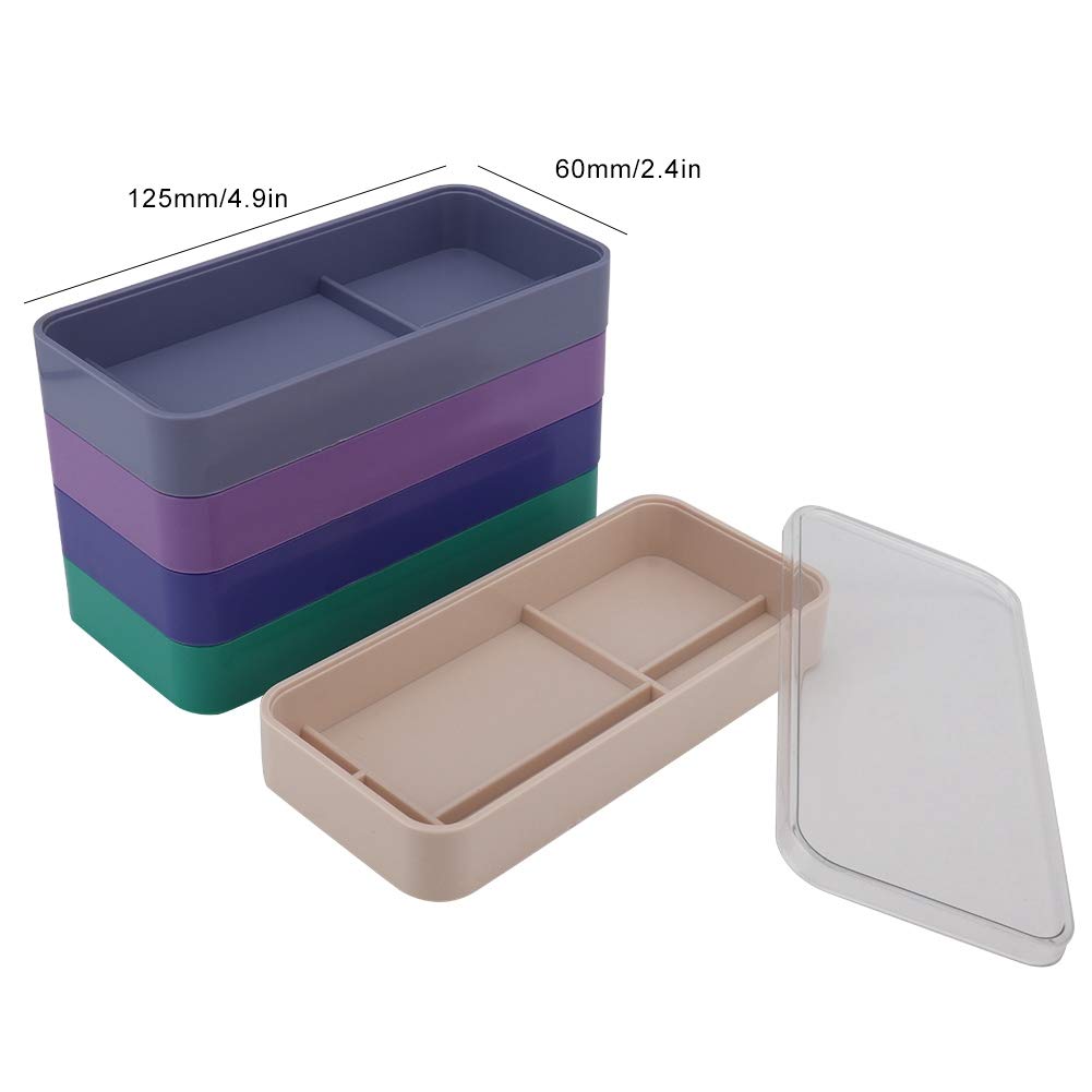 Watch Part Storage Box Watch Parts Keeper, 5 Layers Watch Accessories Organiser Case, Watch Parts Storage Box Watch Tools Storage Container Watchmaker Repair Tool Set(Rectangle)