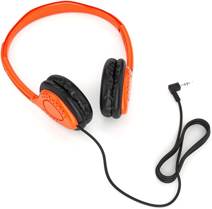 Maeline Kids Headphones for School Classroom K-12, Library, Museum, Travel, On Ear Stereo Headset with Adjustable Band & Faux Leather Cushions - 3.5mm Plug - 20 Pack - Multicolors