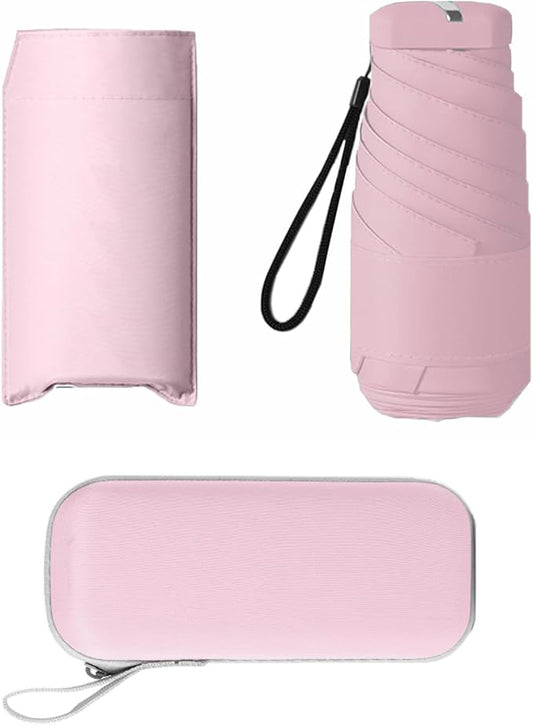 Windproof Mini Travel Umbrella with UPF 50+ Sun & Rain Protection - Ultra Compact & Lightweight, Pocket-Sized for Any Bag, Eco-Friendly Quick-Dry Fabric in Trendy Colors