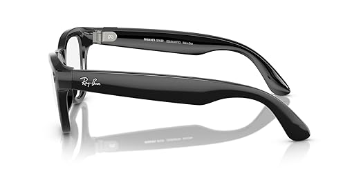 Ray-Ban Meta (Gen 1) Skyler, Shiny Black | Smart AI Glasses for Men, Women — 12 MP Camera, Open-Ear Speakers for Audio, Video Recording, Bluetooth — Transitions® Cerulean Blue — Wearable Technology