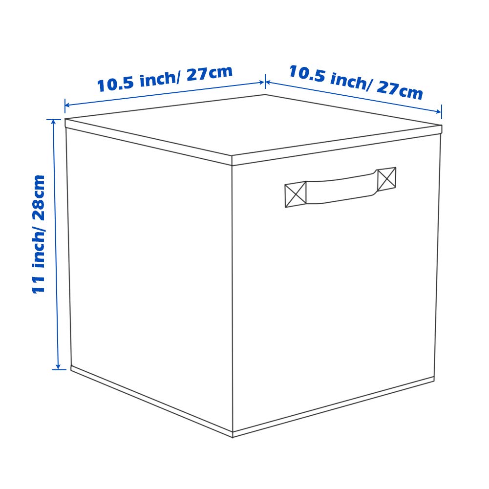 ShellKingdom Foldable Fabric Storage Cubes And Cloth Organizer Drawer For Closet And Toys, 6 Pack (6 Colors)
