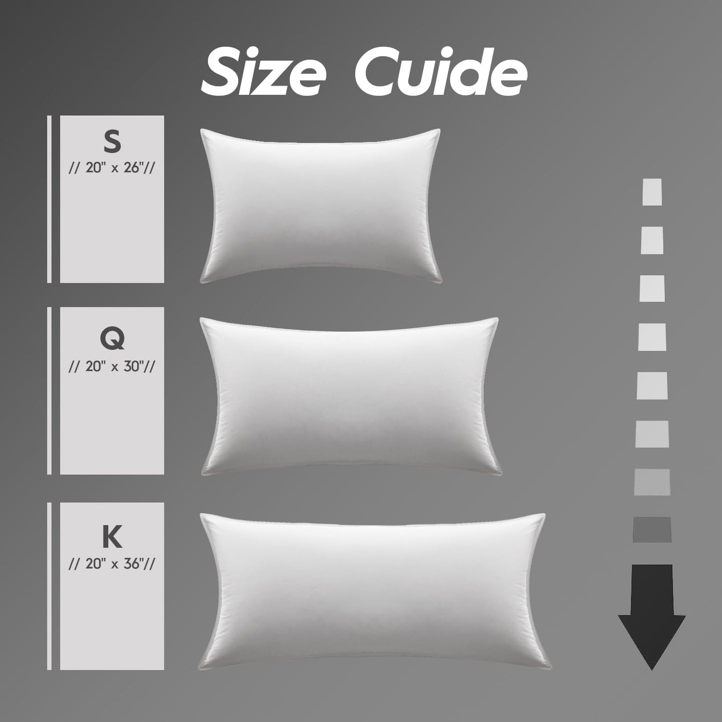 Globon Ultra Soft Down Pillow Standard Size Set of 2, Premium Down Filled Bed Pillow for Sleeping, 100% Cotton Shell 500 Thread Count 700 Fill Power, Hotel Collection Down Feather Pillow 20" x 26"