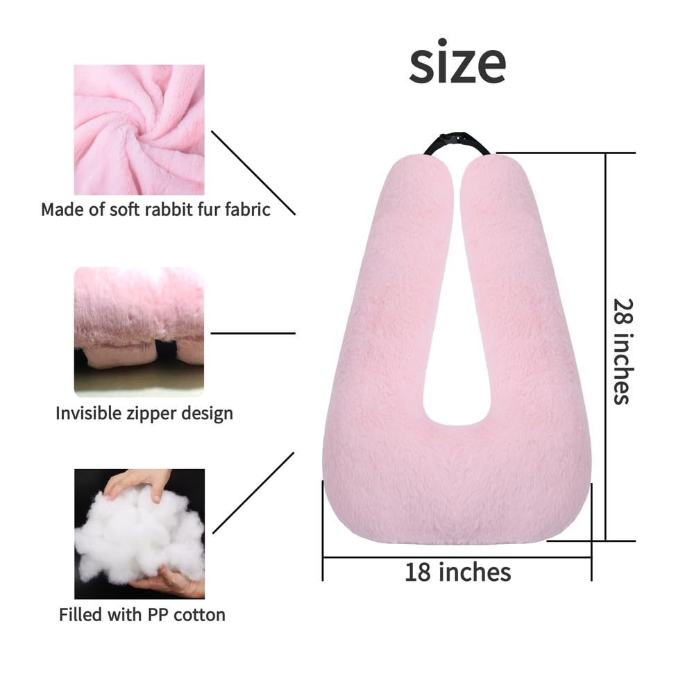 FHSGGP Travel Pillow Cushion for The Back Seat of Car Car Pillow for Kids A Sleeping Artifact Suitable for Long-Distance Travel of Adults and Children Travel Pillow for Kids Pink