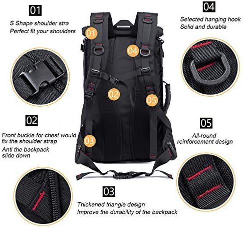 KAKA Travel Backpack, Carry On Backpack Durable Convertible Duffle Bag Fit for 15.6 Inch Laptop for Men and Women(Medium 35L)