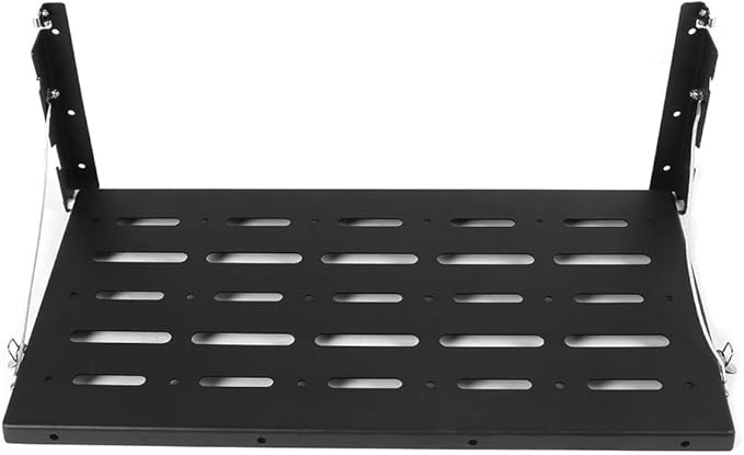 Tailgate Table Storage Racks Heavy Duty Aluminum Alloy Folding Design with Hardware Buckle Multi Purpose Car Storage Solution for TJ JK JKU 1996 2017