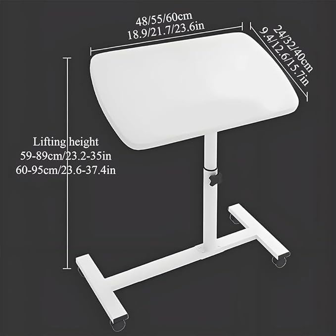 Portable Car Seat Tray Table, Multi-Functional Foldable Car Desk, RV Folding Table, Desk Computer Workstation for Motorhome, Car Computer Desk for Working, Eating (White, 21.7" Lx12.6 W/55x32cm)