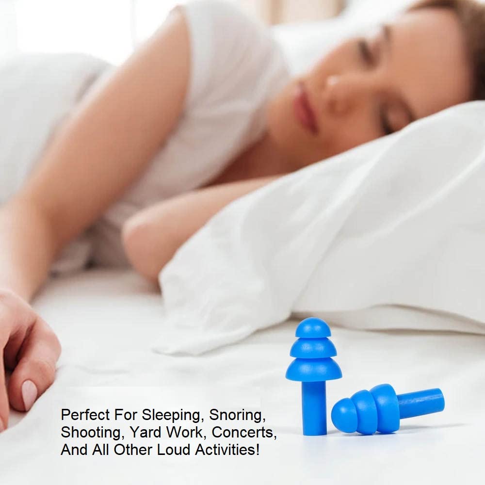 100 Pair Reusable Soft Silicone Ear Plugs Waterproof - Washable Ear Plugs for Swimming Music Concerts Construction Shooting Hunting Motor Sports Hunting Movie Earplugs for Sleeping Noise Cancelling