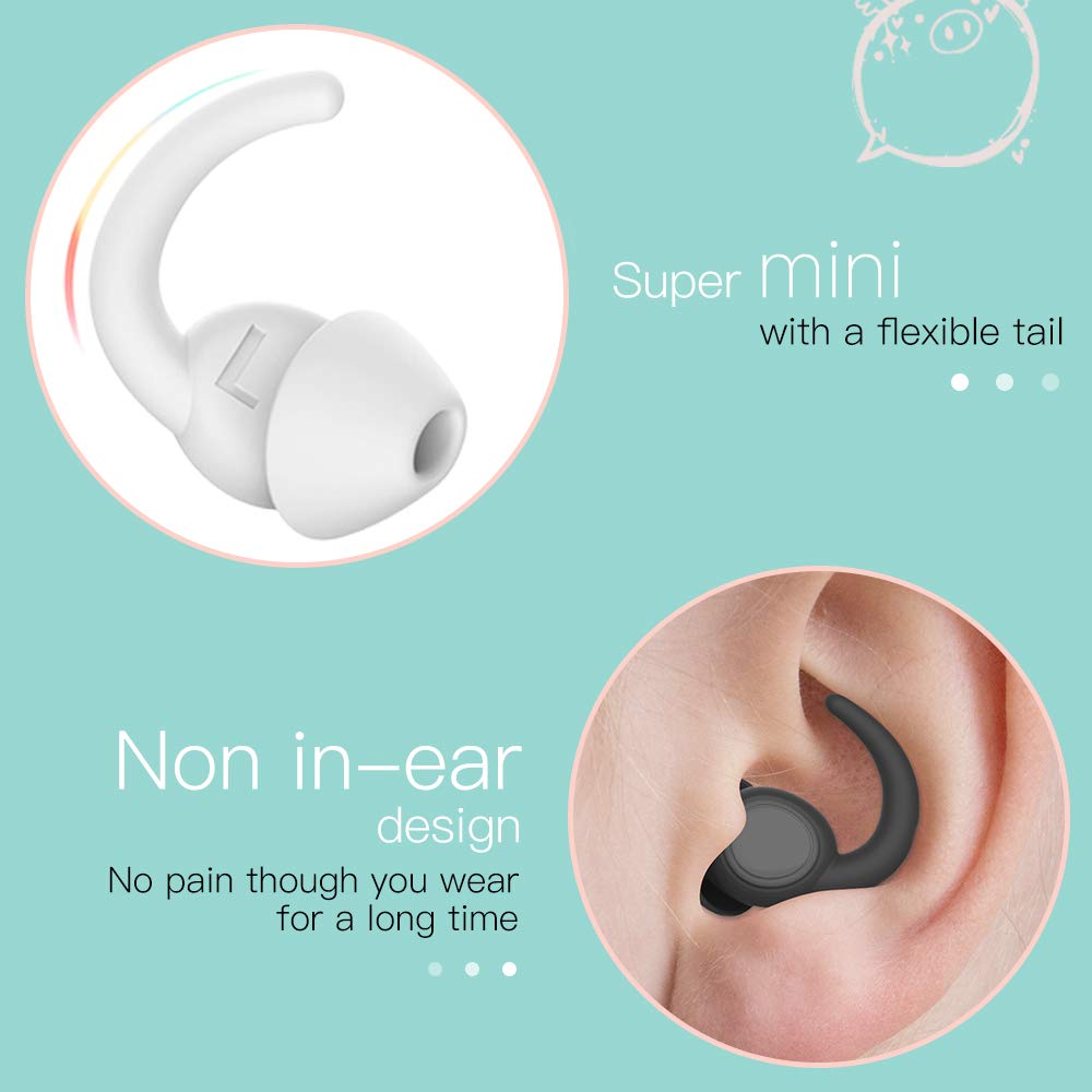 WUTAN Ear Plugs for Sleeping, 33dB Noise Cancelling Silicone Reusable