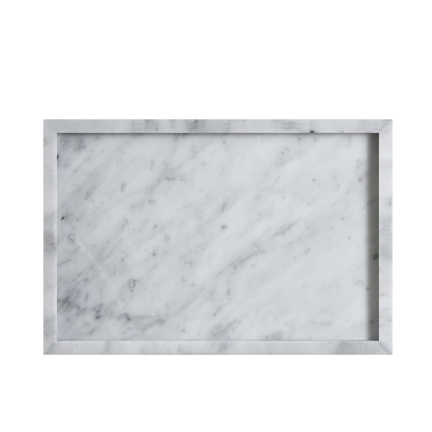 HAMAKAWA White Marble Vanity Tray, Real Natural Bathroom Tray 12 inch, Carrara White Stone Sink Trays, Large Perfume Trays, Countertop Organizer for Kitchen Counter, Dresser, Toilet Tank Top