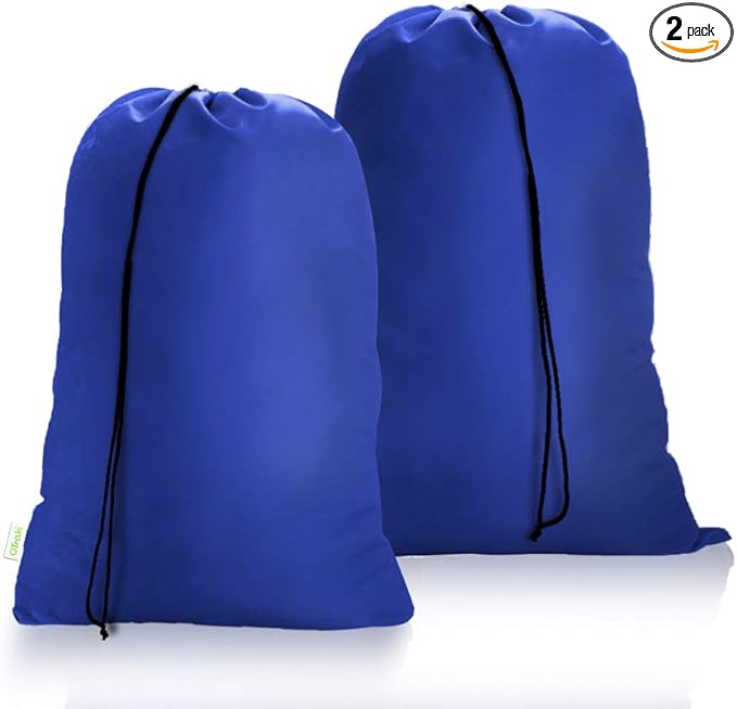 OTraki 24x32 Inch Laundry Bags XL Travel Laundry Bag Machine Washable Dirty Clothes Organizer with Drawstring Closure Heavy Duty Laundry Storage Bags for College Home Dorm, Blue