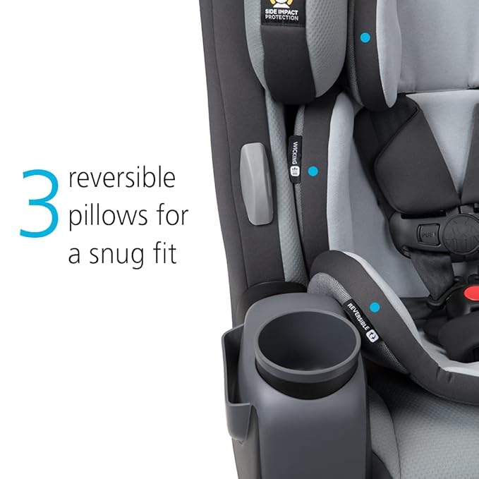 Safety 1st Grow and Go Comfort Cool All-in-One Convertible Car Seat, Rear-Facing 5-50 lbs, Forward-Facing 22-65 lbs, and Belt-Positioning Booster 40-100 lbs, Pebble Path