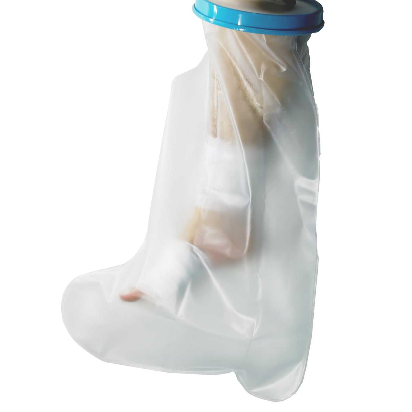SUNFEXOY Adult Lower Leg Waterproof Protection Cover Suitable for showering while recovering from leg fractures,bandaging,or post-operative care,a breathable and reusable adult waterproof mold cover, accompanied by a drying clamp