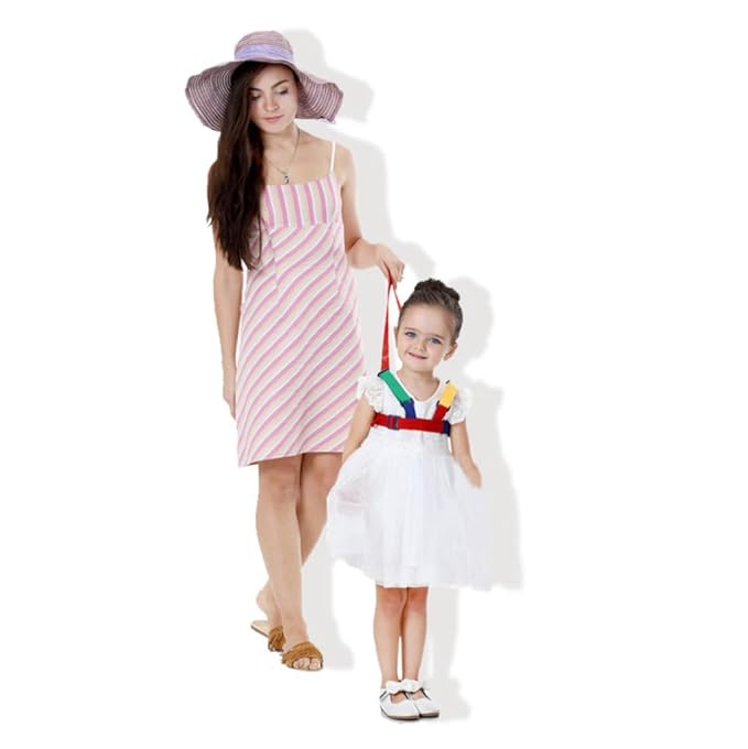 Toddler Reins for Walking 1-3 Years 2 in 1 Anti Lost Wrist Link Baby Walking Harness for Child Safety 0-5 Years Kids (Yellow&Green)