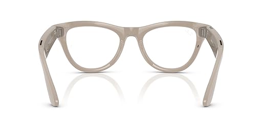 Ray-Ban Meta (Gen 1), Skyler, Shiny Chalky Grey | Smart AI Glasses for Men, Women - 12 MP Camera, Open-Ear Speakers, Video Recording, Bluetooth - Transitions® Sapphire Lenses — Wearable Technology