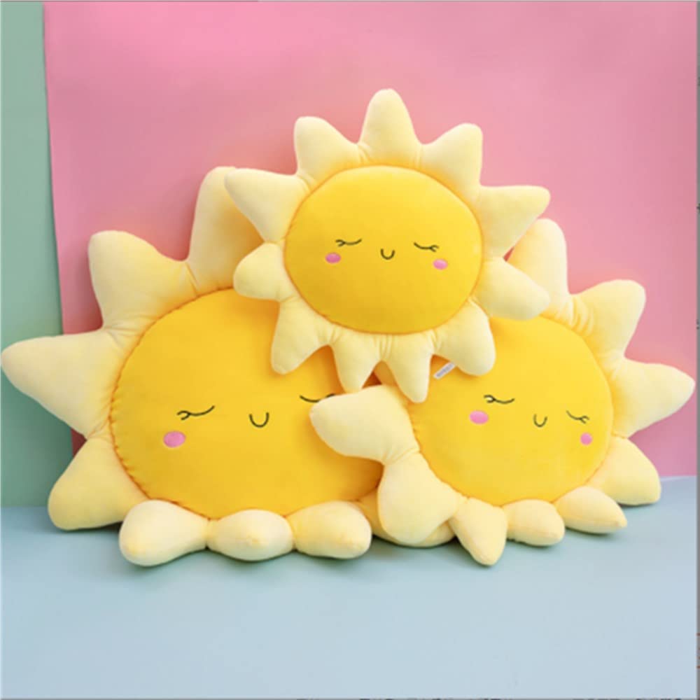 OUKEYI Soft Sun Plush Pillow Stuffed Toy for Home Deco Gift Kids, Sun Shape Chair Cushion Sofa Car Pillow 22.8in/58cm