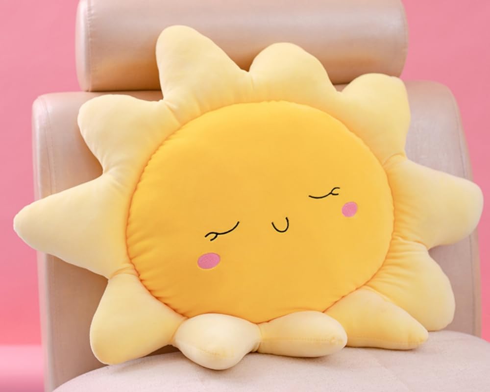 XIZHI 23Inch Cute Flower Floor Pillow Sun Shape Cushion Oversized Sun Throw Pillow for Home Car Decorative for Boys and Girls