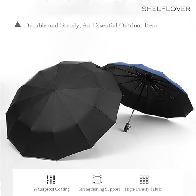 Folding Umbrella, Strong Compact Umbrella 10 RIBS