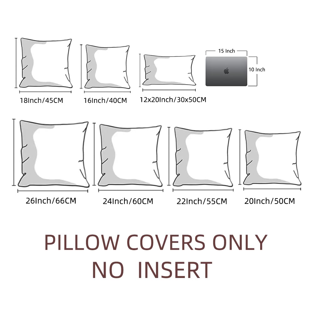 Fancy Homi 4 Packs Decorative Throw Pillow Covers for Living Room Couch Bed, Modern Farmhouse Boho Home Décor Accent Cushion Case, 24" x 24", Cream
