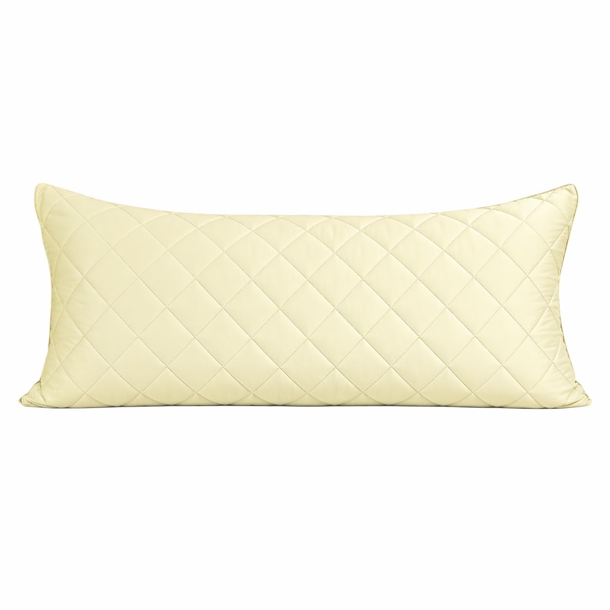 evoLive Cooling Body Pillow Cover 21" x 54", Soft Elastane Diamond Quilted Body Pillow Case with Zipper Closure, Breathable Long Pillow Cover (Green, 21“X54“ Body Pillow Cover)