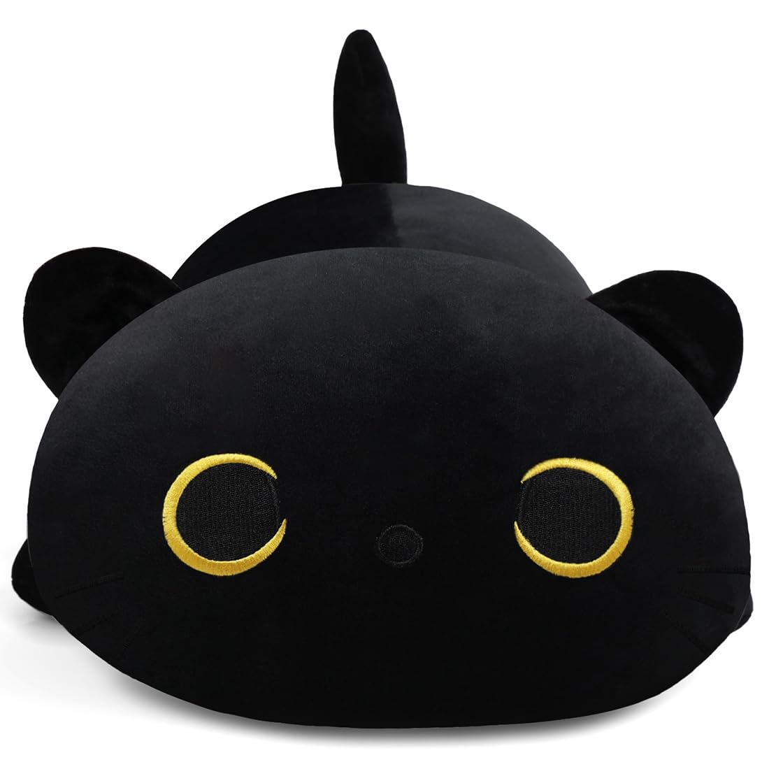 MIAOHAHA 11.8in Plush Cat Toy Plush Pillow Stuffed Animal Cat Toy Cute Plushies Kids Plush Toy Pillow(Black Cat,30cm/11.8in)