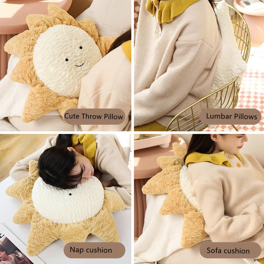 NatureMan Sun Plush Pillow |Home Decor Soft Cushion |15inch Creative Sun and Star Moon Shape Plush Toys|for Children's Room Decoration or Birthday Gifts for Children and Girls (Star)